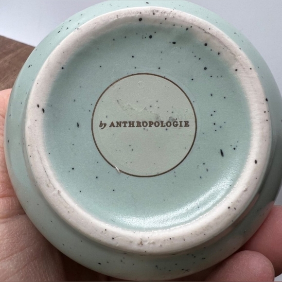DOTING DOG WHISPERER SPECKLED TEAL GREEN ANTHROPOLOGIE MUG LOVE NEW - Picture 7 of 13
